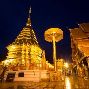 Sunset At Doi Suthep Temple with Monks Chanting (budget)