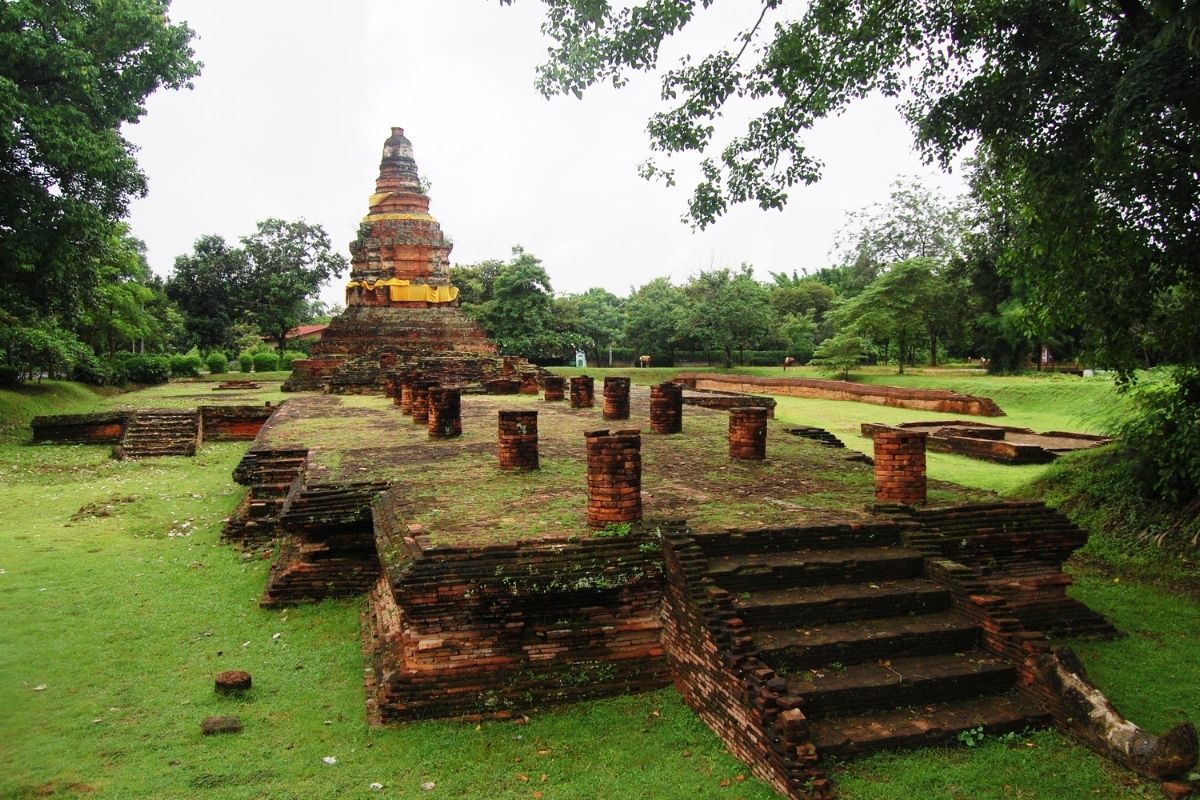 Ancient temple ruins at Wiang Kum Kam in Chiang Mai, Thailand