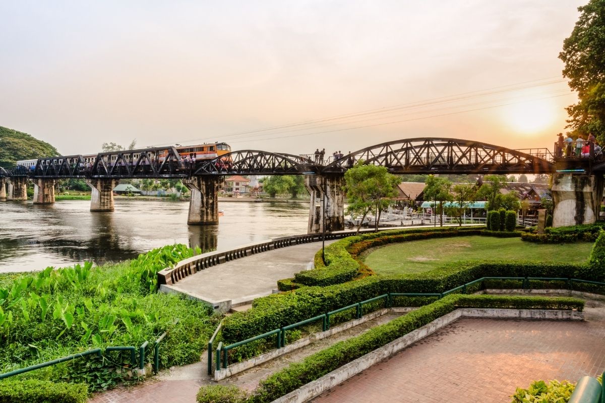 Bridge over the River Kwai in Kanchanaburi, Thailand